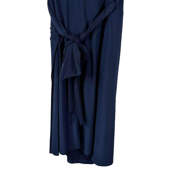 Kiyonna New Womens Plus Size 3/4 Sleeve Wrap Dress Navy Blue Size 1X USA Classic - Picture 6 of 9